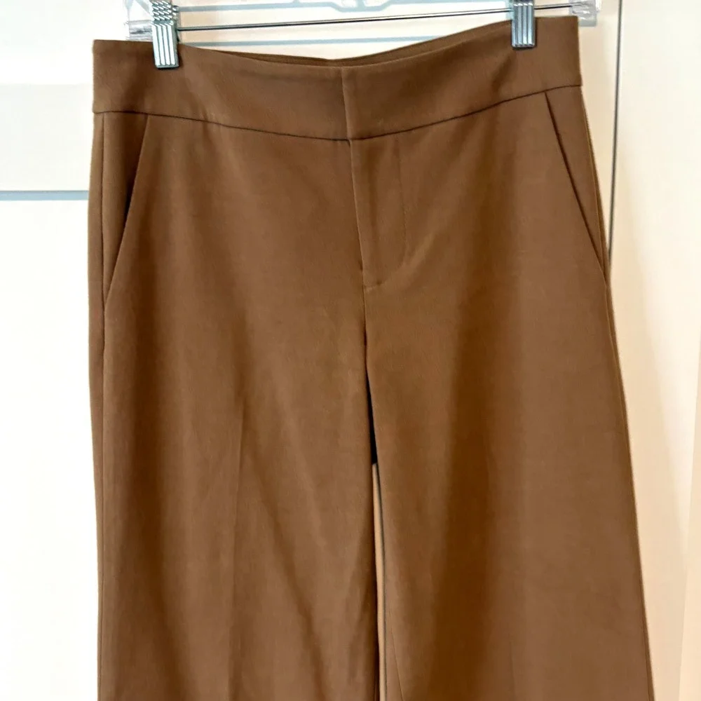 Alice + Olivia Women's Classic Camel Wide Leg Trousers in Size 4